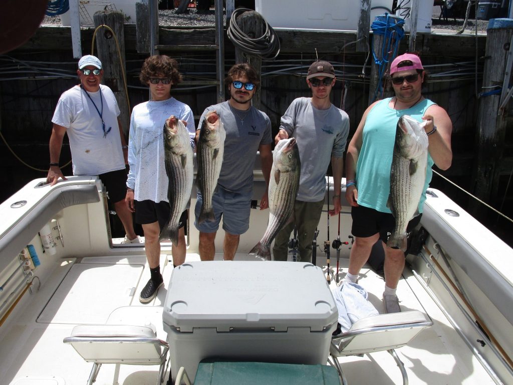 Group limited out on gaint Striped Bass